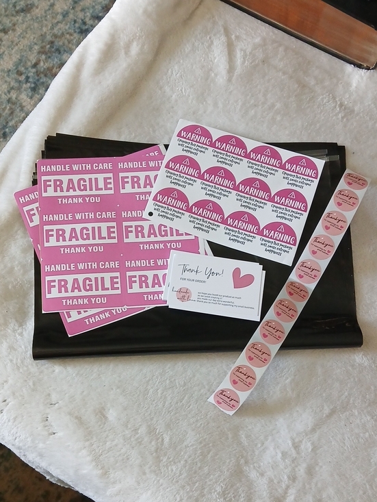 Other - 60 PCS Shipping Supplies 10"x13" Polymailers, Thank You Cards, Fragile Stickers+